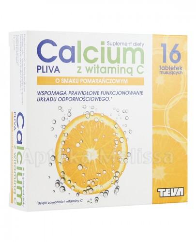 PLIVA CALCIUM Z witaminą C o smaku cytrynowym - 16 tabl. mus. - Apteka internetowa Melissa