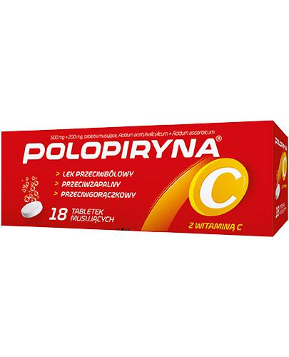 Polopiryna C - 18 tabl. mus. - cena, opinie, wskazania - Apteka internetowa Melissa