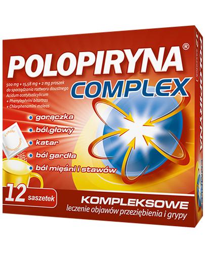  Polopiryna Complex, 12 sasz. na objawy przeziębienia, cena, opinie, stosowanie  - Apteka internetowa Melissa  
