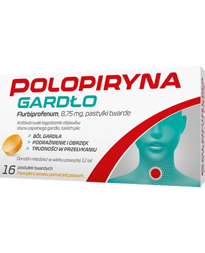 Polopiryna Gardło pastylki twarde o smaku pomarańczowym - 16 past. - cena, opinie, stosowanie - Apteka internetowa Melissa