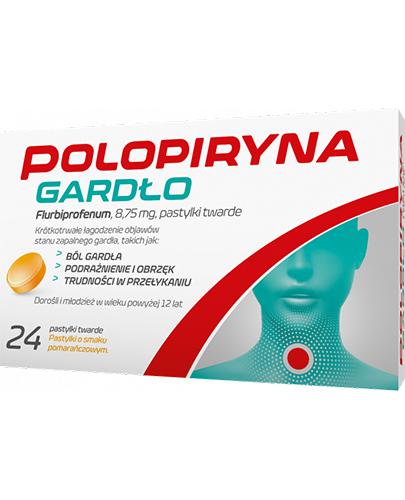 Polopiryna Gardło pastylki twarde o smaku pomarańczowym - 24 past. - cena, opinie, wskazania - Apteka internetowa Melissa