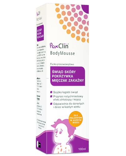 POXCLIN BODYMOUSSE Pianka przeciwświądowa - 100 ml - łagodzenie świądu - cena, właściwości, opinie