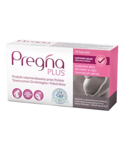 Pregna Plus 30 Kaps Dla Kobiet Planujących Ciążę W Ciąży Oraz Karmiących Piersią Cena Opinie Właściwości