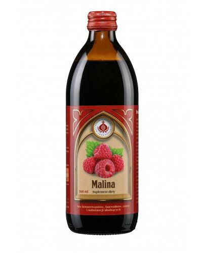  Produkty Bonifraterskie Sok z Maliny - 500 ml - cena, opinie, właściwości - Apteka internetowa Melissa  