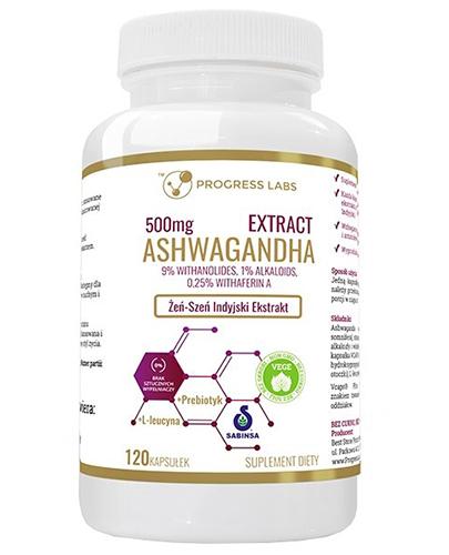  Progress Labs Ashwagandha Extract 500 mg - 120 kaps. - cena, opinie, stosowanie - Apteka internetowa Melissa  