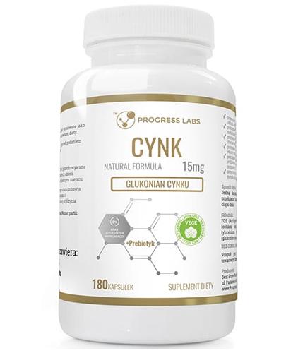 Progress Labs Cynk 15 mg - 180 kaps. - cena, opinie, wskazania - Apteka internetowa Melissa