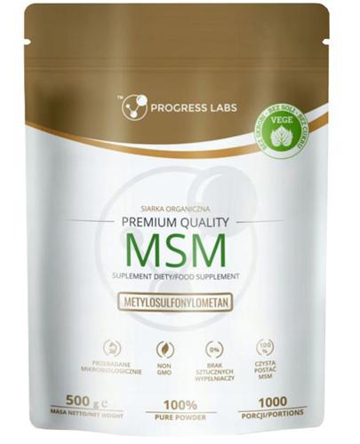  Progress Labs MSM Siarka Organiczna - 500 g - cena, opinie, wlaściwości - Apteka internetowa Melissa  
