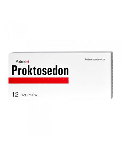  Proktosedon Czopki doodbytnicze, 12 czop. Na hemoroidy - cena, opinie, składniki - Apteka internetowa Melissa  