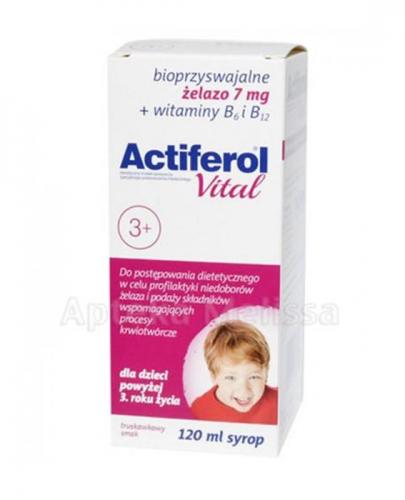 ACTIFEROL VITAL Syrop od 3 roku życia - 120 ml Data ważności: 2017.09.30 - Apteka internetowa Melissa