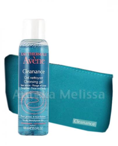 AVENE Cleanance Żel oczyszczający do skóry tłustej i trądzikowej - 100 ml + Kosmetyczka Cleanance - Apteka internetowa Melissa
