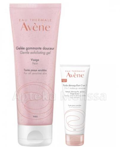 AVENE EAU THERMALE Łagodzący peeling w żelu - 75 ml + Fluid do demakijażu - 15 ml - Apteka internetowa Melissa
