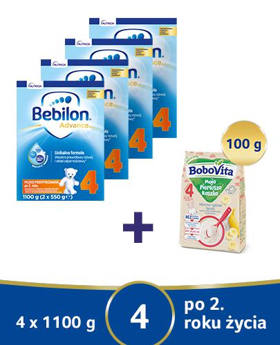 Bebilon 4 z Pronutra-Advance Mleko modyfikowane w proszku - 4 x 1100 g Dla dzieci powyżej 2. roku życia + MLEKOTORBA Bebilon - Apteka internetowa Melissa
