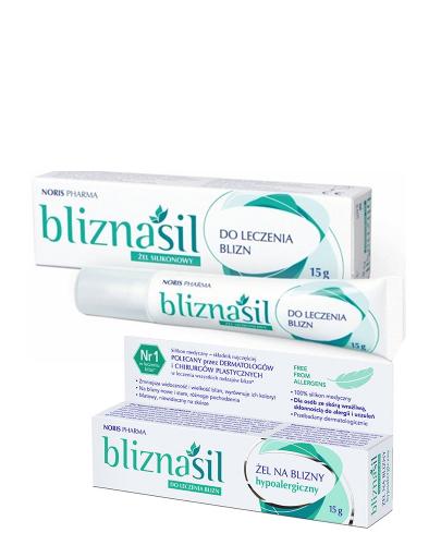 BLIZNASIL Żel silikonowy do leczenia blizn - 15 g + BLIZNASIL Żel na blizny hypoalergiczny - 15 g - Apteka internetowa Melissa
