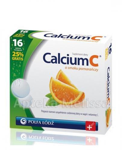 CALCIUM C POMARAŃCZOWE - 16 tabl. mus. Data ważności: 2017.10.30 - Apteka internetowa Melissa