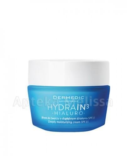 DERMEDIC HYDRAIN 3 HIALURO Krem nawilżający o dogłębnym działaniu SPF15 - 50 ml + 5 próbek Dermedic GRATIS! - Apteka internetowa Melissa