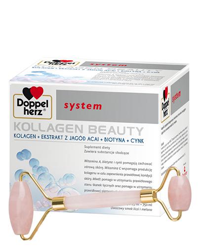 DOPPELHERZ SYSTEM Kollagen Beauty - do pielęgnacji skóry - 30 amp. + Opaska do makijażu - Apteka internetowa Melissa