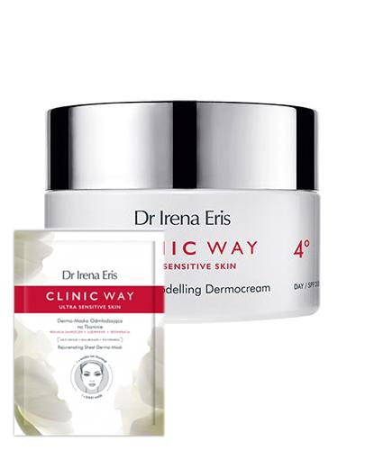 DR IRENA ERIS CLINIC WAY Lifting peptydowy 4° na dzień - 50 ml + Clinic Way Dermo-maska - 1 szt - Apteka internetowa Melissa