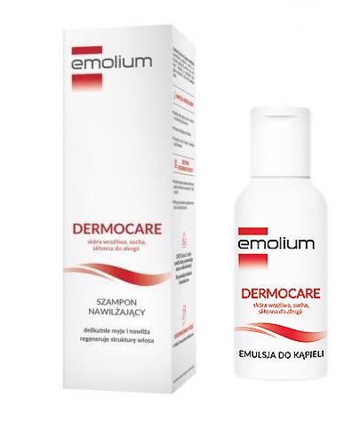 EMOLIUM DERMOCARE Szampon nawilżający - 200 ml + Emolium dermocare emulsja do kąpieli - 50 ml - Apteka internetowa Melissa