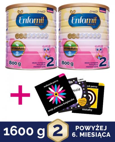 ENFAMIL 2 PREMIUM LIPIL 6-12 mcy Mleko modyfikowane - 2 x 800 g + Książeczka - Apteka internetowa Melissa