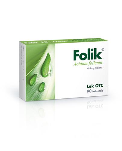 FOLIK - 90 tabl. Ciąża, anemia, układ krążenia - cena, opinie, wskazania Bez kartonowego opakowania