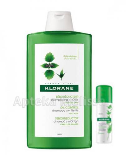 KLORANE Szampon na bazie wyciągu z pokrzywy - 400 ml + Prezent Szampon suchy - 50 ml - Apteka internetowa Melissa