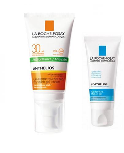 LA ROCHE-POSAY ANTHELIOS Żel-krem do twarzy suchy w dotyku SPF30 - 50 ml + Posthelios po opalaniu - 40 ml - Apteka internetowa Melissa