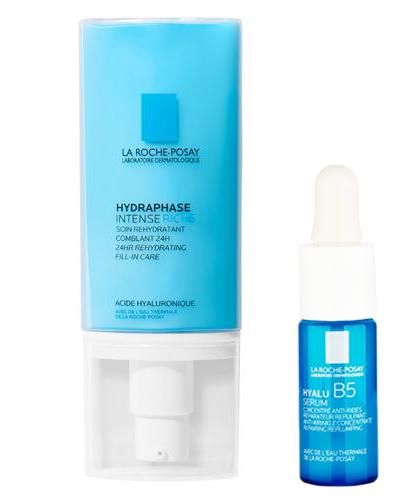 LA ROCHE-POSAY HYDRAPHASE INTENSE RICHE Krem intensywnie nawilżający o długotrwałym działaniu - 50 ml + La roche-Posay Hyalu B5 Serum - 10 ml - Apteka internetowa Melissa
