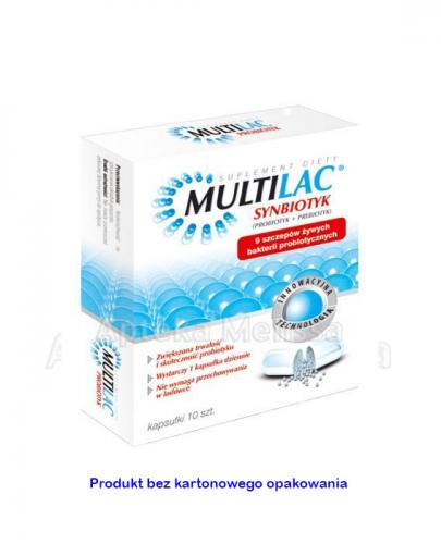 MULTILAC Synbiotyk - 10 kaps. probiotyk i prebiotyk Data ważności 2020.11.30 - Apteka internetowa Melissa
