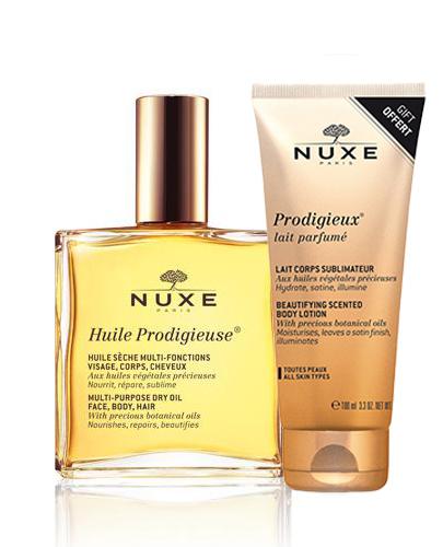 NUXE HUILE PRODIGIEUSE Suchy olejek - 50 ml + NUXE PRODIGI EUX LAIT PERFUME 100 ML - Apteka internetowa Melissa
