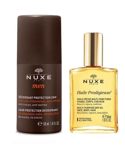 NUXE MEN Dezodorant roll-on zapewniający całodobową ochronę - 50 ml + Nuxe men żel 100 ml - Apteka internetowa Melissa
