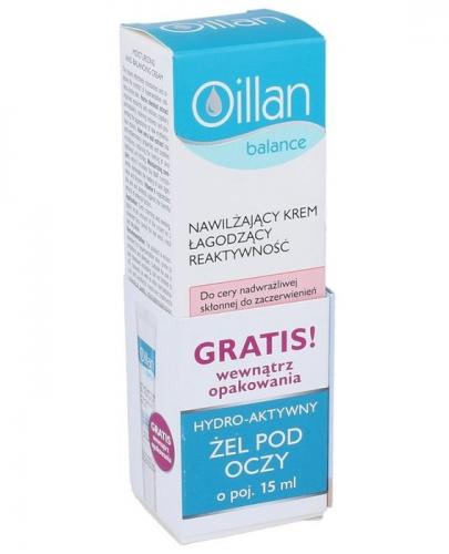 OILLAN BALANCE Nawilżający krem łagodzący reaktywność - 40 ml + OILLAN Hydro-aktywny żel pod oczy - 15 ml - Apteka internetowa Melissa