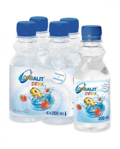 ORSALIT DRINK O smaku truskawkowym - 4 x 200 ml + Piłka plażowa Gratis! - Apteka internetowa Melissa