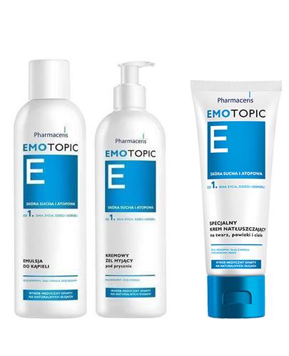 PHARMACERIS EMOTOPIC Emulsja do kąpieli - 400 ml + PHARMACERIS EMOTOPIC Kremowy żel pod prysznic - 400 ml + PHARMACERIS EMOTOPIC Emulsja do kąpieli - 200 ml - Apteka internetowa Melissa