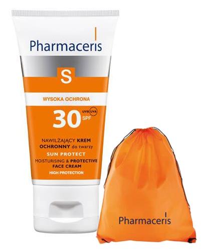 PHARMACERIS S SUN PROTECT Nawilżający krem ochronny do twarzy SPF30 - 50 ml + Worek-Plecak plażowy - Apteka internetowa Melissa