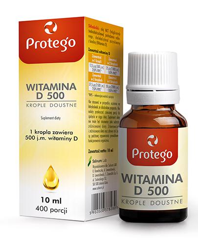 Protego Witamina D 500, 10 ml, cena, opinie, właściwości - Apteka internetowa Melissa