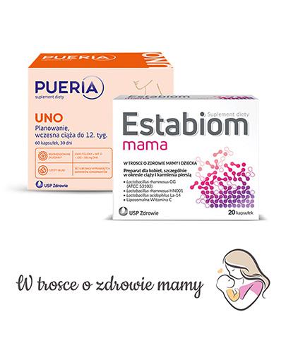 Pueria Uno, 60 kaps., + ESTABIOM MAMA (PROBIOTYK), 20 kaps.,