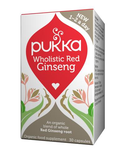 PUKKA Wholistic Red Ginseng - 30 kaps. - energia, samopoczucie - cena, właściwości - Apteka internetowa Melissa