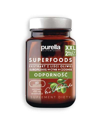  Purella Superfoods Ekstrakt z liści oliwki europejskiej + Cynk + Czosnek Odporność, 60 kapsułek - Apteka internetowa Melissa  