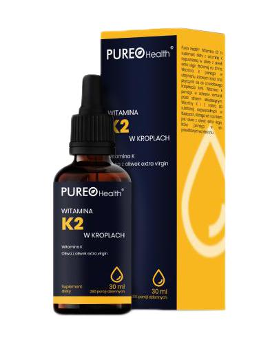 Pureo Health Witamina K2 Forte w kroplach, 30 ml cena, opinie, właściwości