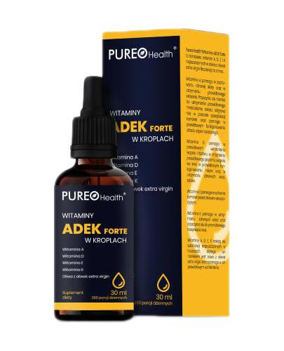  Pureo Health Witaminy ADEK Forte w kroplach, 30 ml cena, opinie, właściwości - Apteka internetowa Melissa  