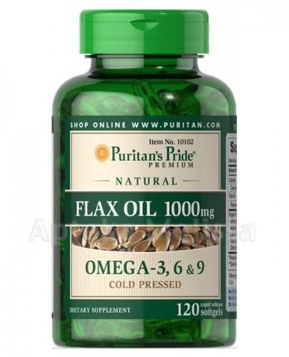 PURITAN'S PRIDE FLAX OIL Naturalny olej lniany 1000 mg - 120 kaps. - Apteka internetowa Melissa