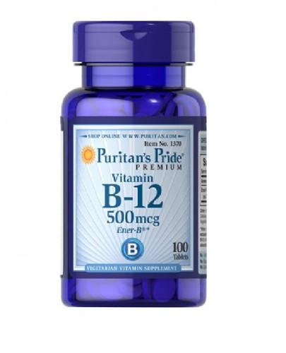 PURITAN'S PRIDE WITAMINA B-12 500mcg - 100 tabl. - Apteka internetowa Melissa