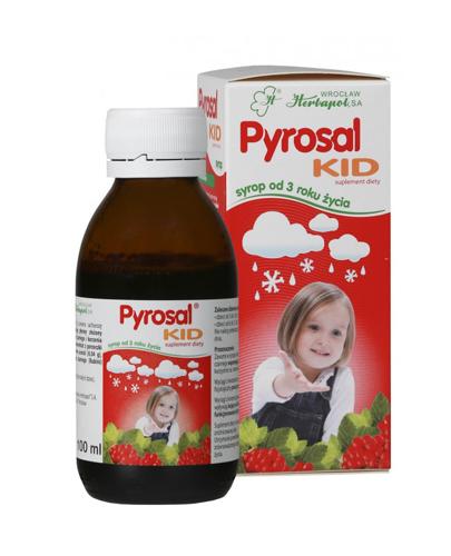 PYROSAL KID Syrop od 3 roku życia - 100 ml - wspomaga odporność - cena, stosowanie, opinie
