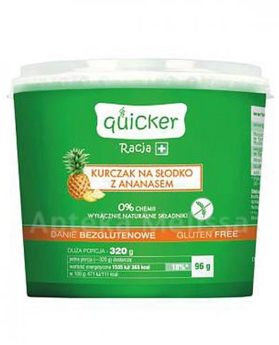 QUICKER RACJA+ Kurczak na słodko z ananasem danie bezglutenowe - 96 g - Apteka internetowa Melissa