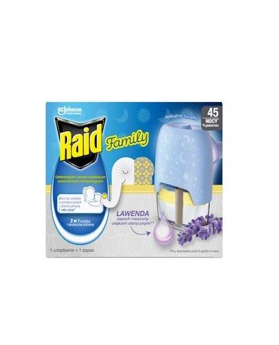 Raid Family Elektrofumigator z płynem owadobójczym lawenda 27 ml