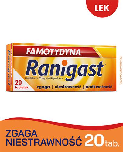 Famotydyna Ranigast – 20 tabl. - cena, opinie, wskazania - Apteka internetowa Melissa