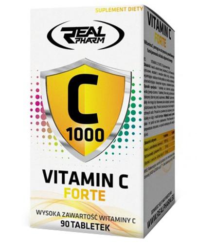  Real Pharm Vitamin C Forte - 90 tabl. - cena, opinie, skład - Apteka internetowa Melissa  