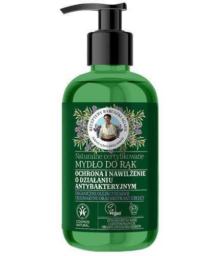 Receptury Babuszki Agafii Naturalne certyfikowane Mydło do rąk ochronne i nawilżające o działaniu antybakteryjnym - 300 ml - cena, opinie, skład - Apteka internetowa Melissa