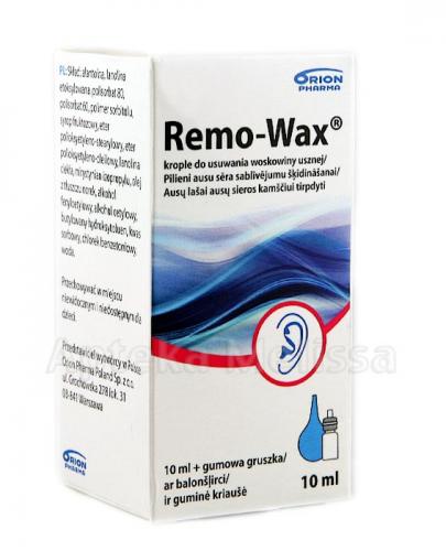 REMO-WAX Krople do usuwania woskowiny usznej - 10 ml + gruszka