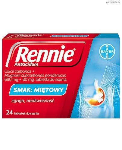 RENNIE ANTACIDUM o smaku miętowym - 24 tabl. - Apteka internetowa Melissa